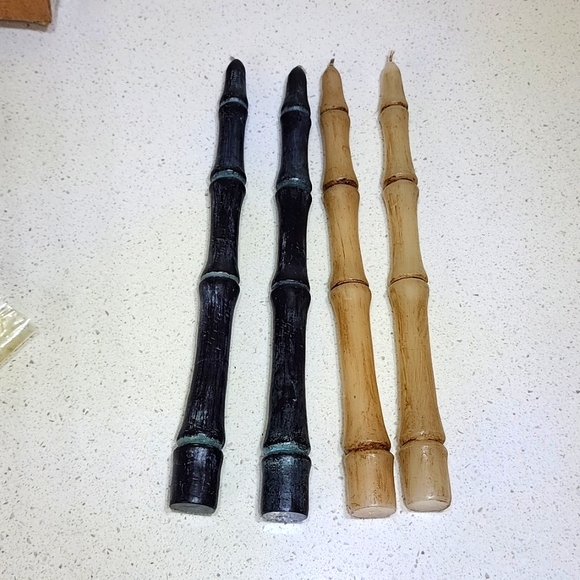 Candles, 10 inch Skeleton Bones Taper Candles, New. Set of 4. - Picture 2 of 4